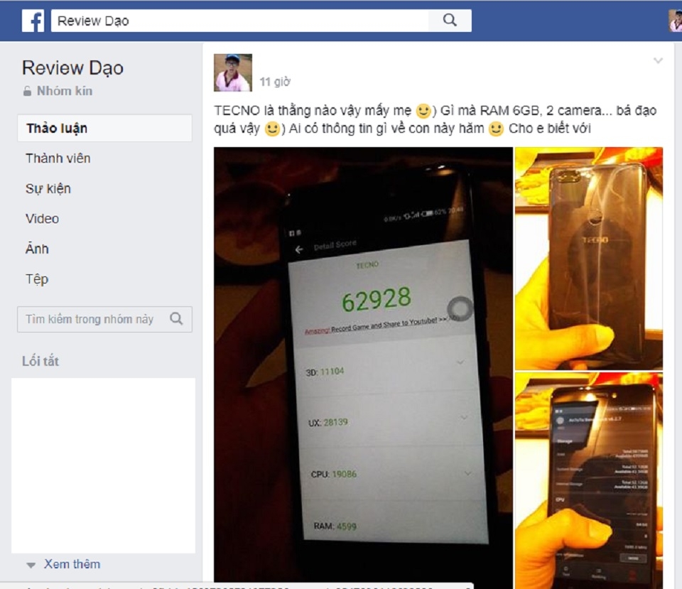 Thông số cấu hình và điểm Antutu của máy (Ảnh 2)