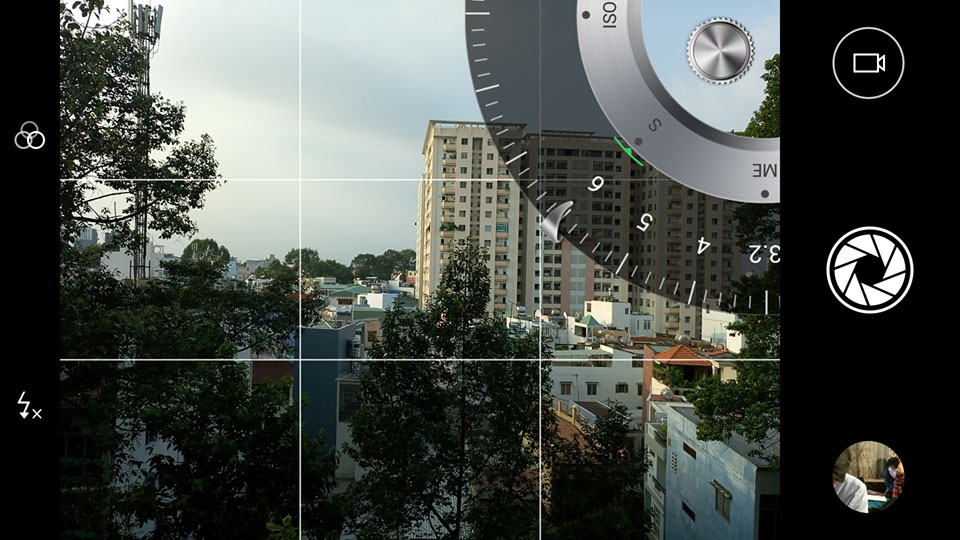 Giao diện chỉnh tốc độ màn trập