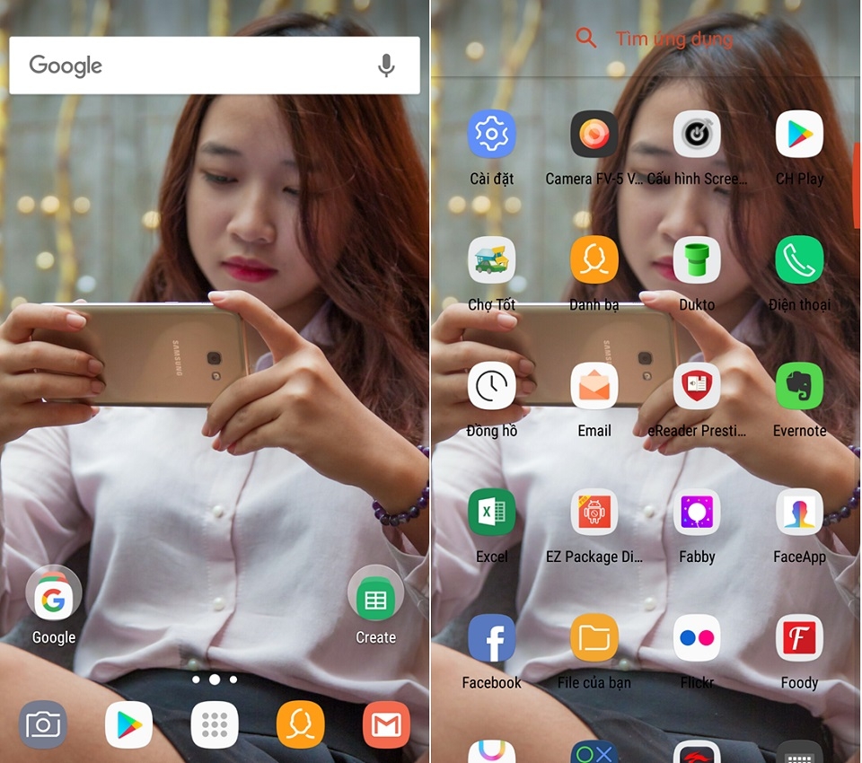Cài đặt bộ icon Samsung Galaxy S8 (Giao diện)