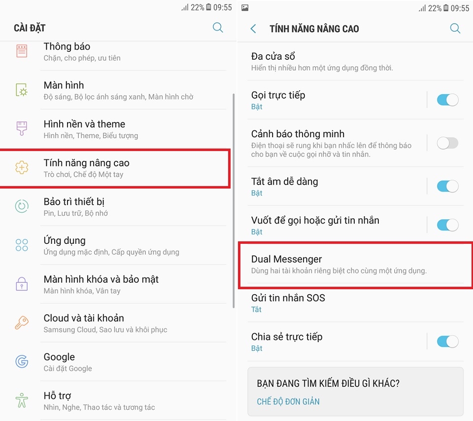 Tính năng Dual-App trên Samsung Galaxy J7 Pro (Ảnh 1) Tính năng Dual-App trên Samsung Galaxy J7 Pro (Ảnh 1)