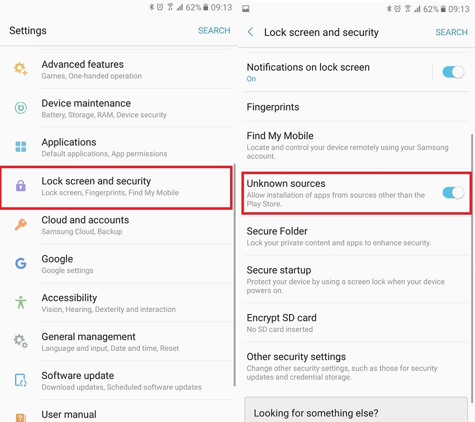 Hướng dẫn cài đặt ứng dụng độc quyền Galaxy S8 (Bước 1) Hướng dẫn cài đặt ứng dụng độc quyền Galaxy S8 (Bước 1)