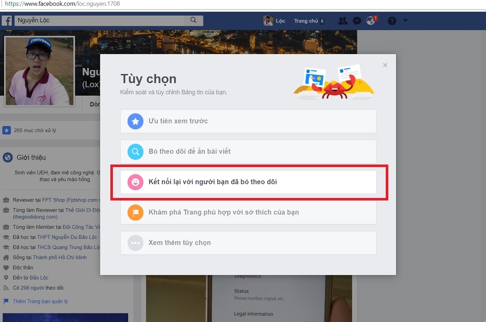 Unfollow/bỏ theo dõi cùng lúc nhiều người Facebook (Ảnh 5) Unfollow/bỏ theo dõi cùng lúc nhiều người Facebook (Ảnh 5)