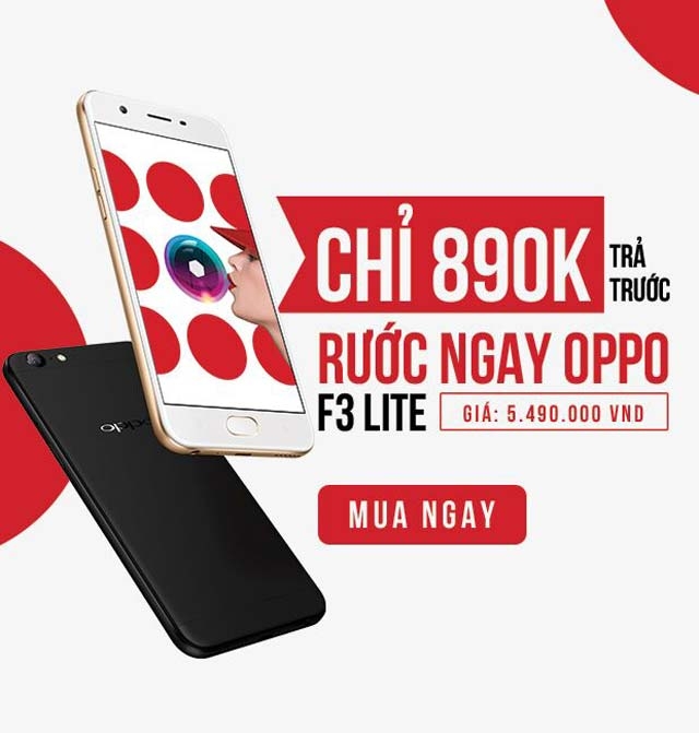 Chỉ với 890K sở hữu ngay OPPO F3 Lite tại FPT Shop (Ảnh 1)