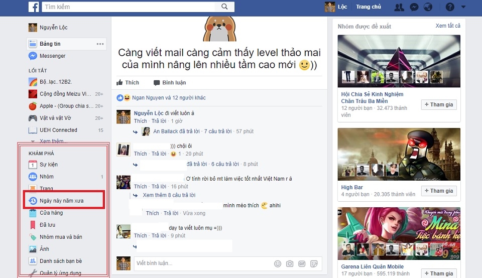 Sử dụng tính năng “Ngày này năm xưa” trên Facebook (ảnh 2) Sử dụng tính năng “Ngày này năm xưa” trên Facebook (ảnh 2)