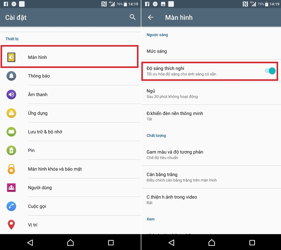 Những thiết đặt cần thiết trên Xperia XZ Premium