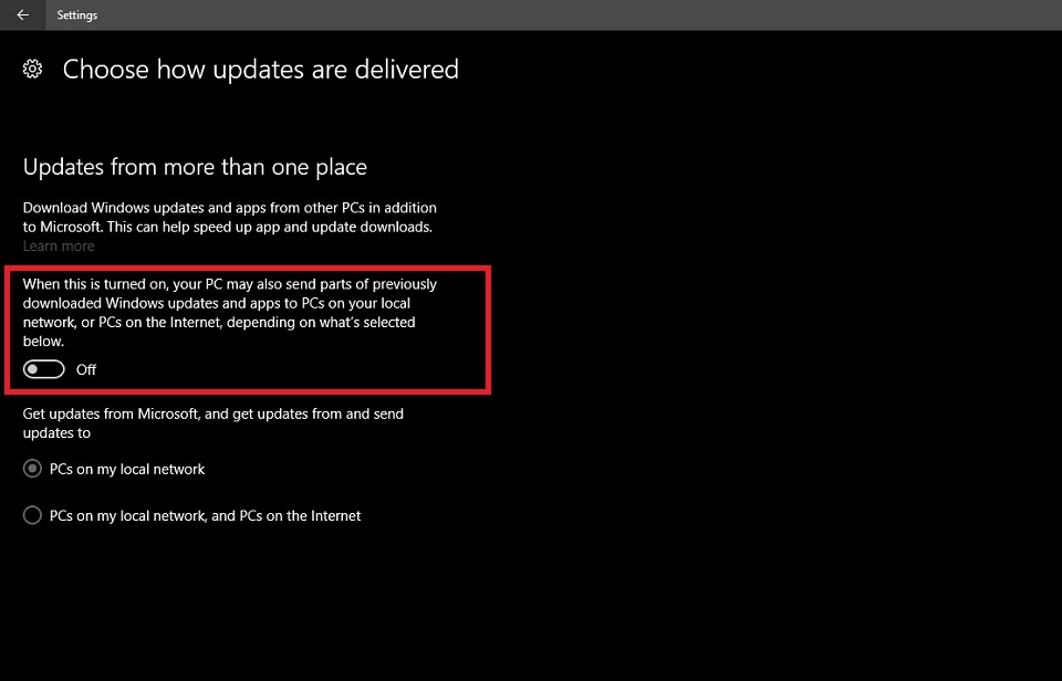 Tắt Windows Update