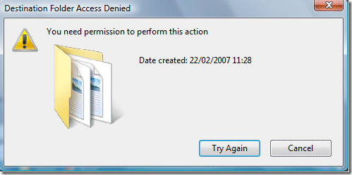lỗi administrator permission