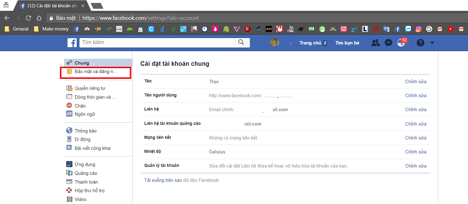 thay đổi mật khẩu facebook như thế nào