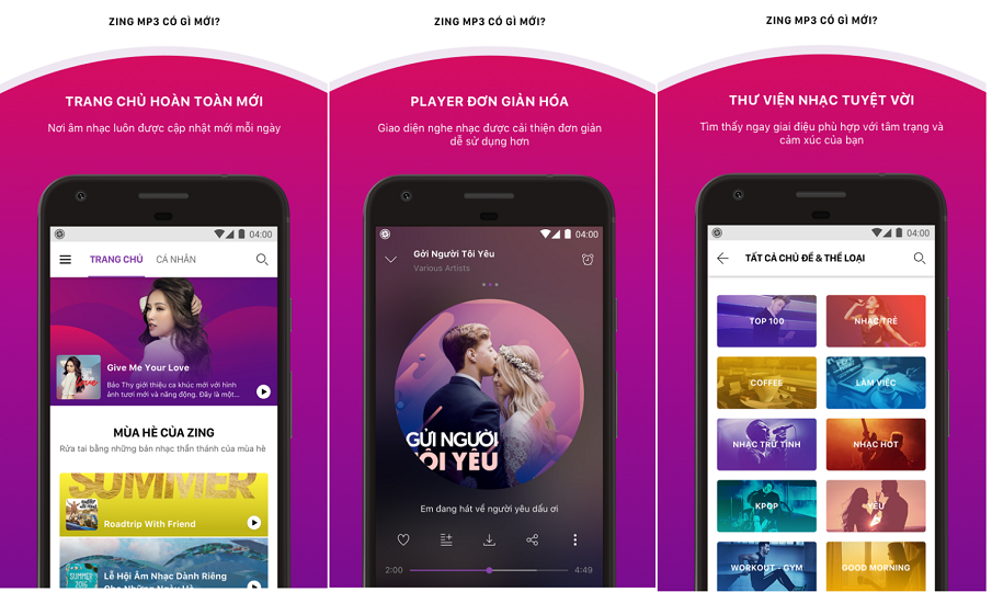 Tải về phần mềm nghe nhạc có lời cho android: