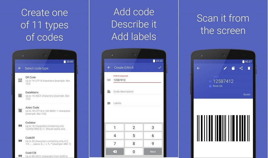 mềm hỗ trợ tạo mã QR trên Android