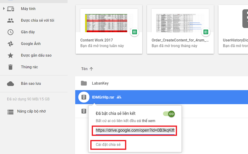cách tạo link download trực tiếp từ Google Driver