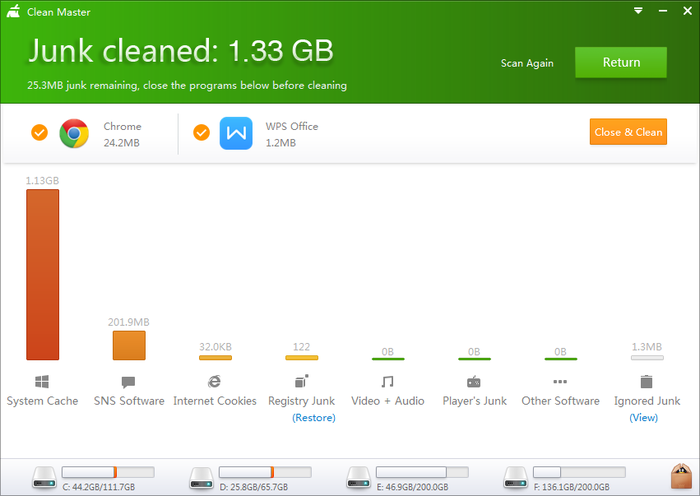 phần mềm CleanMaster cho pc