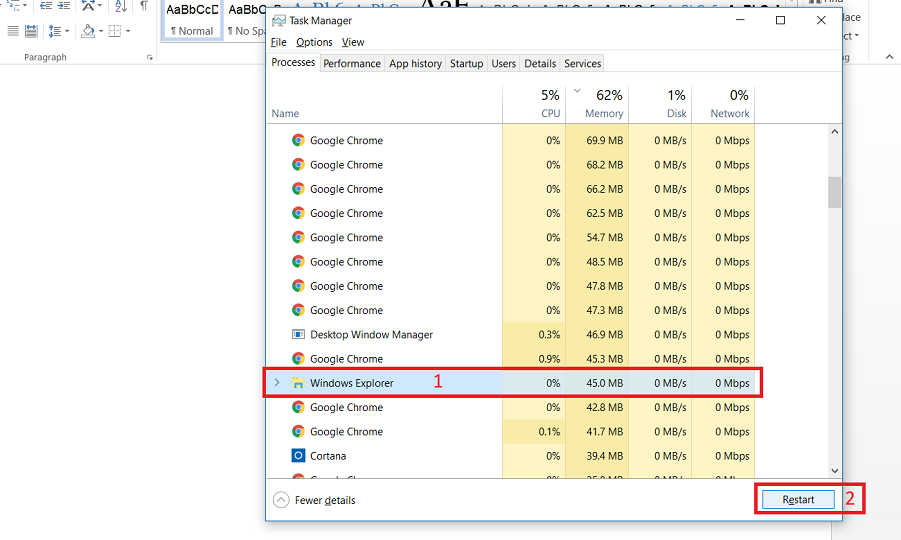 mất biểu tượng loa trên taskbar win 10