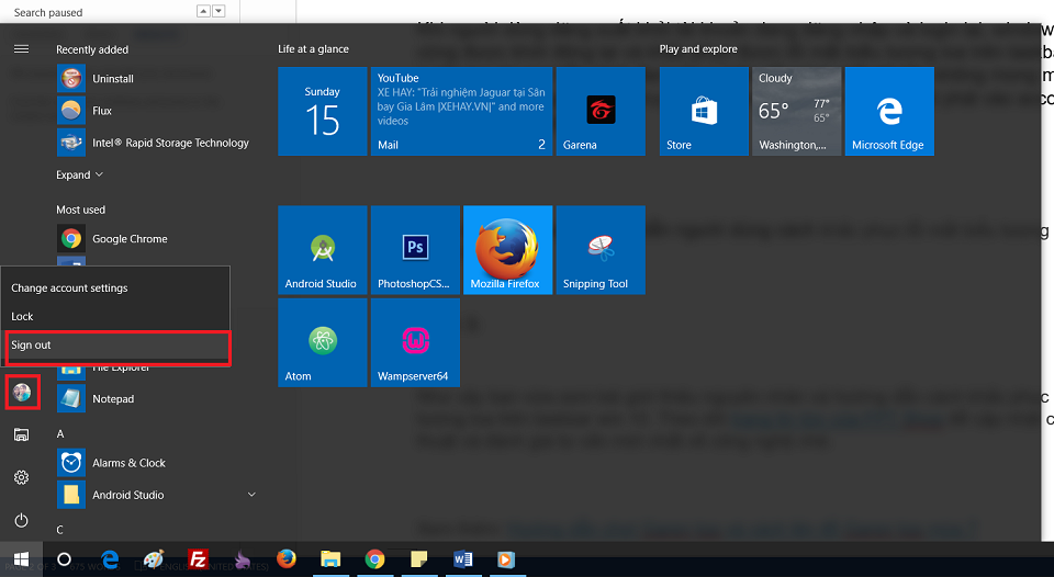 mất biểu tượng loa trên taskbar win 10