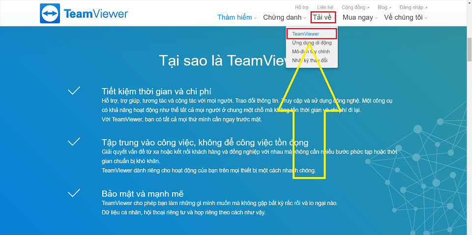 Hướng dẫn tải phần mềm TeamViewer mới nhất cho máy tính