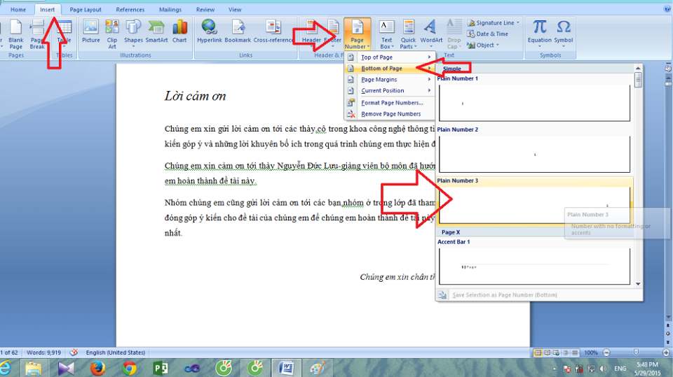 update mục lục trong word 2007