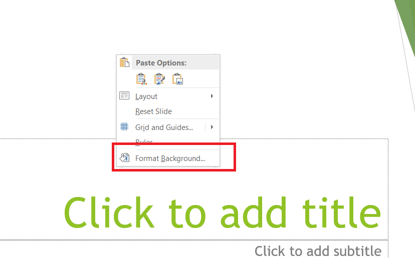 Cách thay đổi hình nền background trong Powerpoint 1