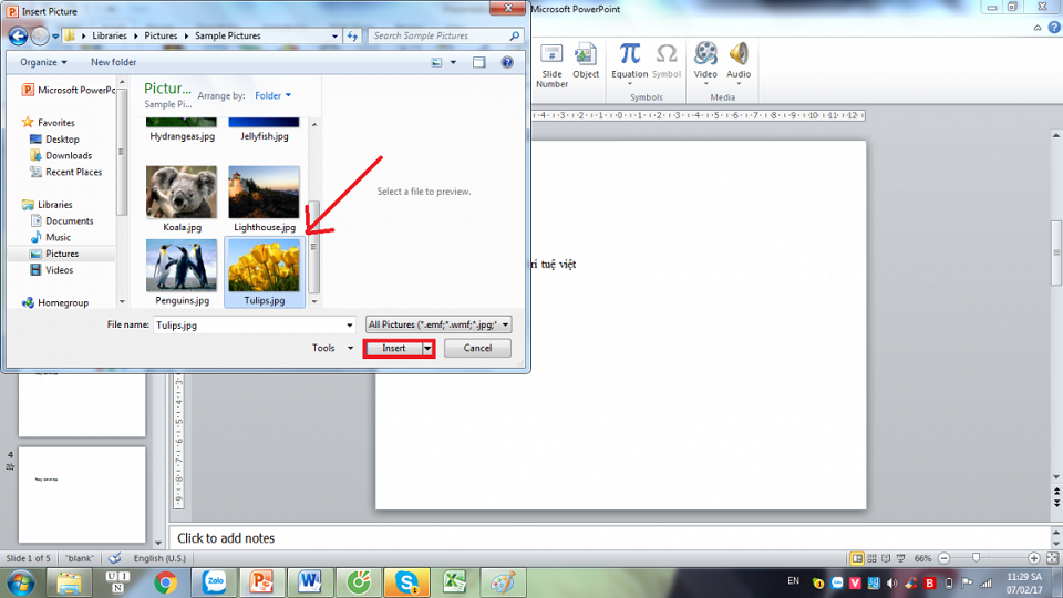 Cách làm mờ nền trong Powerpoint 2