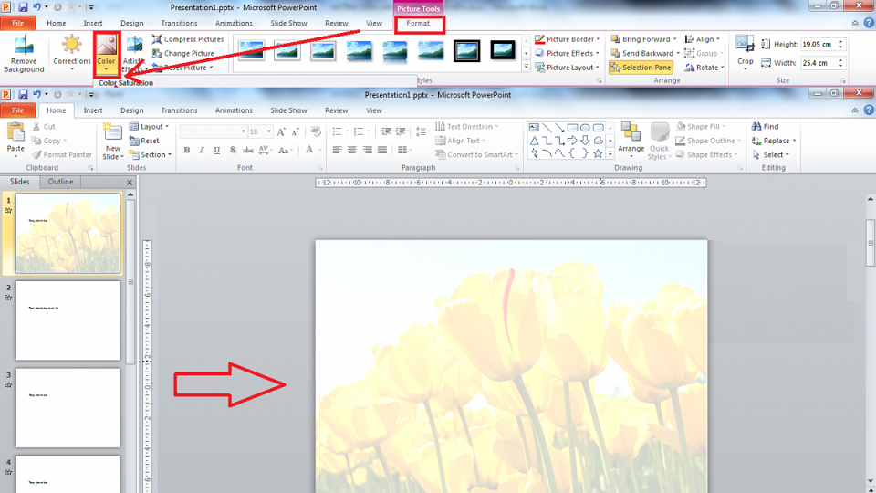 Cách làm mờ nền trong Powerpoint 5