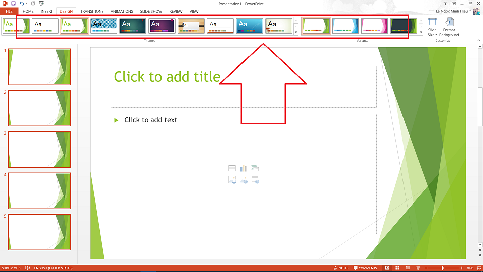 cách tạo nền slide trong Powerpoint 2010