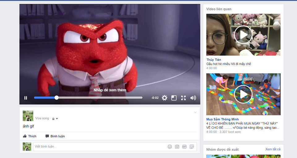 Hướng dẫn up ảnh gif lên Facebook đơn giản nhất