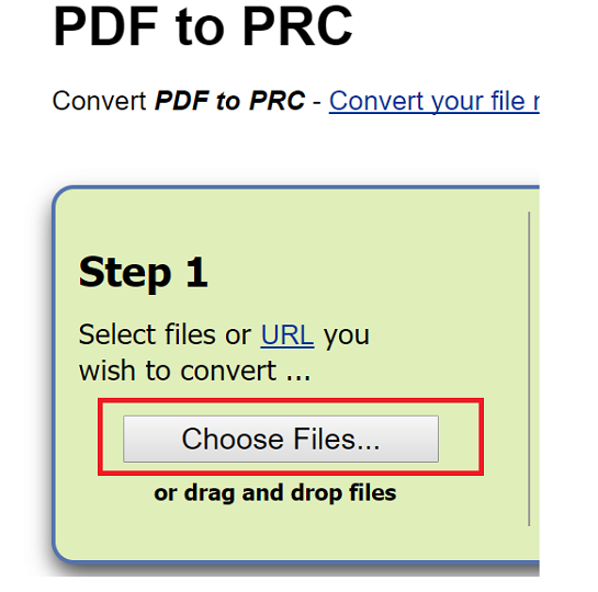 Hướng dẫn chuyển sang file prc online Hướng dẫn chuyển sang file prc online
