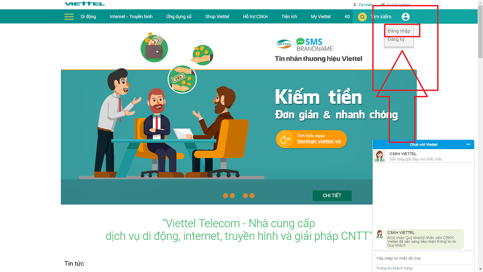 Kiểm tra dung lượng 4G Viettel trực tiếp bằng trình duyệt web - bước 1