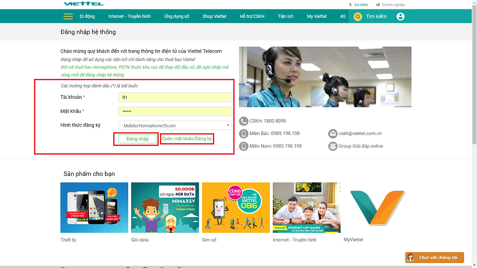 Kiểm tra dung lượng 4G Viettel trực tiếp bằng trình duyệt web - bước 2