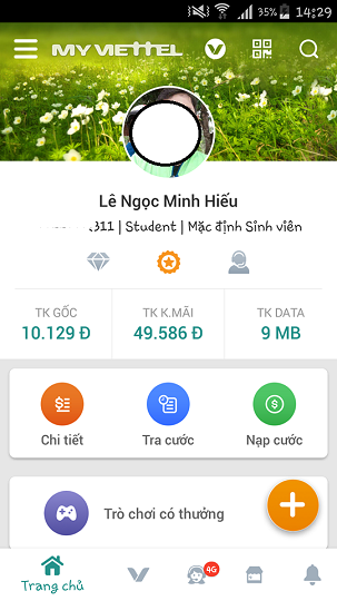 Kiểm tra dung lượng 4G Viettel bằng ứng dụng My Viettel 01