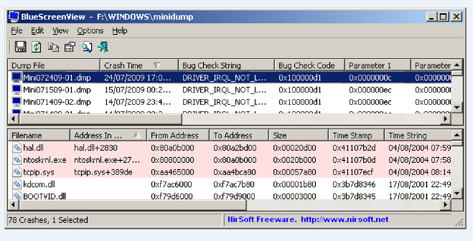cách sử dụng bluescreenview
