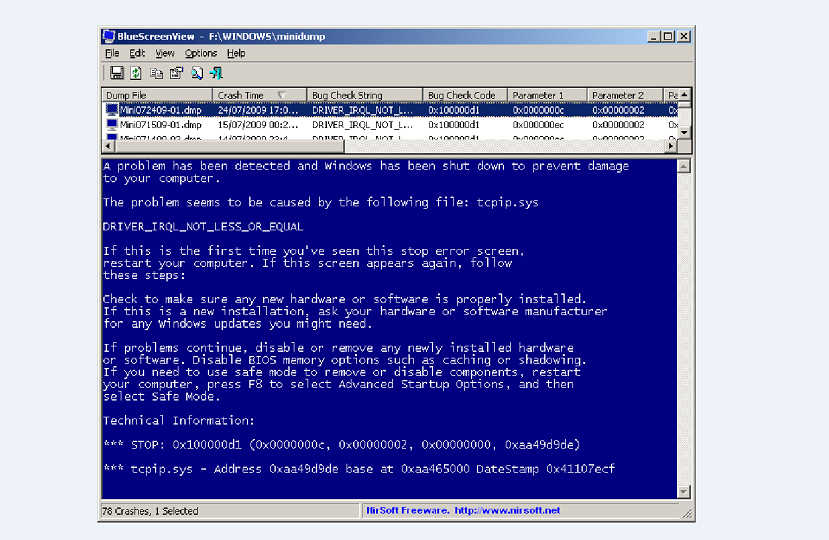 cách sử dụng bluescreenview