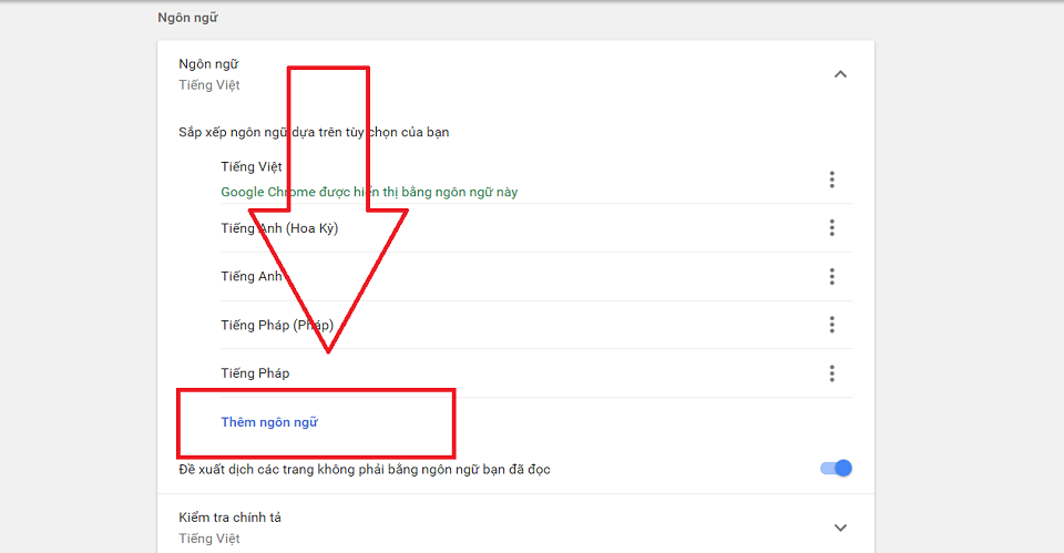 đổi ngôn ngữ chrome