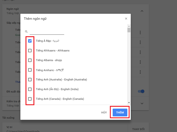 đổi ngôn ngữ chrome