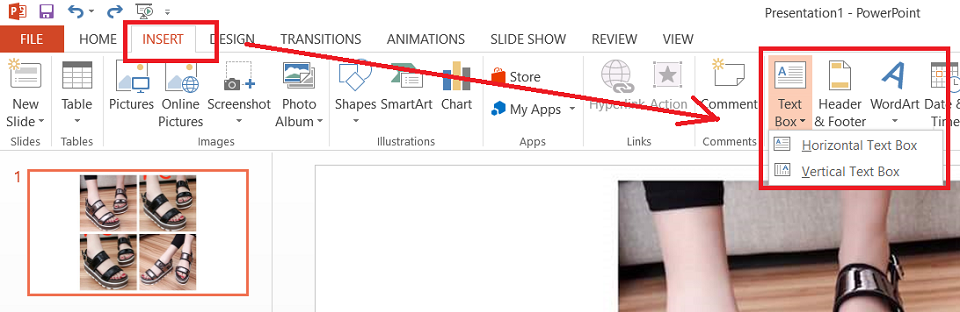 cách chèn chữ vào ảnh trong Powerpoint Cách viết chữ trong PowerPoint 3