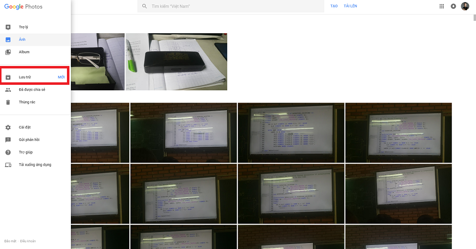 ẩn ảnh trên Google Photos