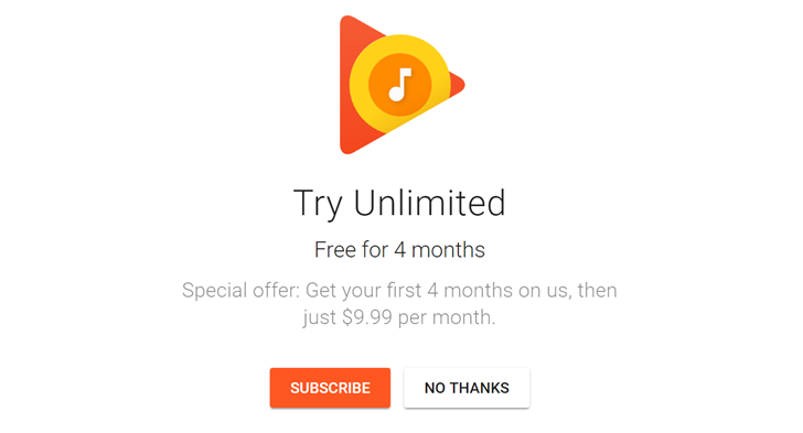 nghe nhạc trên Google Play Music