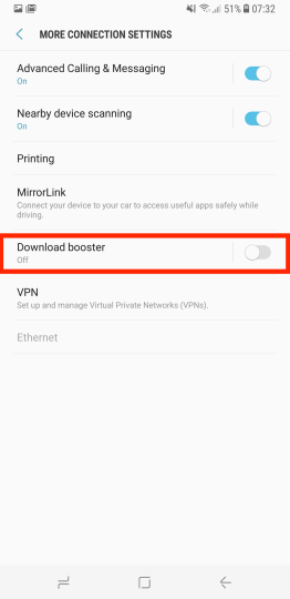 Download Booster trên Galaxy S8
