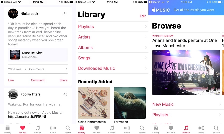 cập nhật trên iOS 11