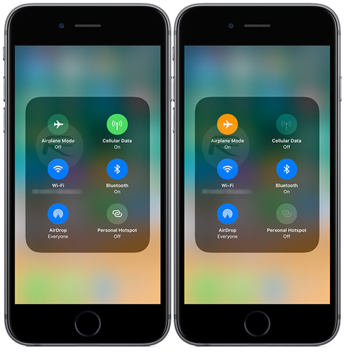 chế độ máy bay trên iOS 11 chế độ máy bay trên iOS 11