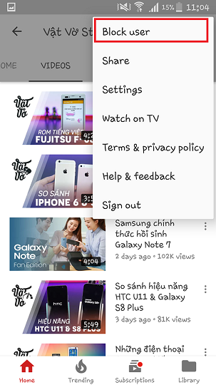 cách chặn 1 kênh Youtube cách chặn 1 kênh Youtube