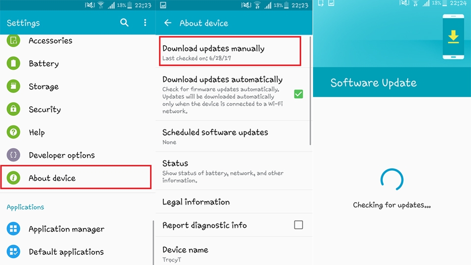 cập nhật hệ điều hành android