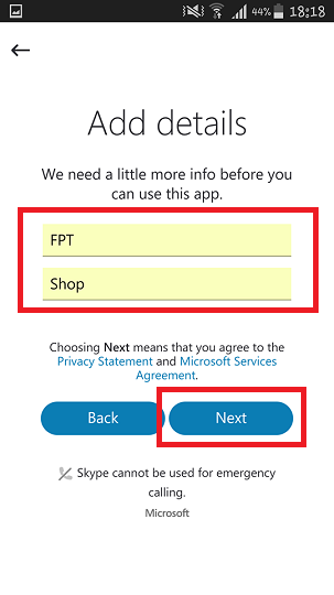 Hướng dẫn đăng ký tài khoản Skype trên điện thoại