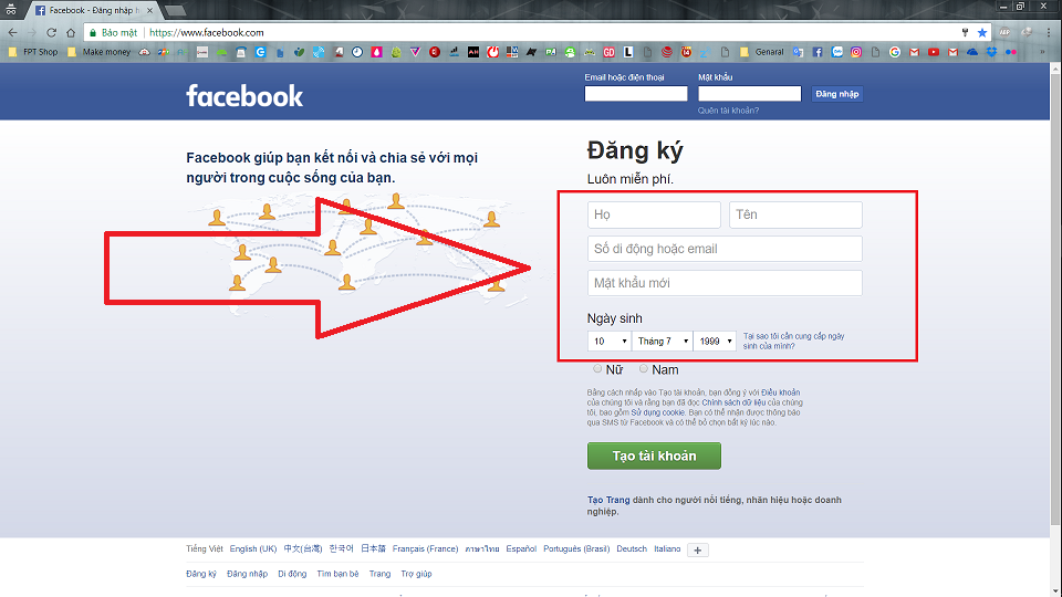 Hướng dẫn tạo tài khoản Facebook 2017 Hướng dẫn tạo tài khoản Facebook 2017