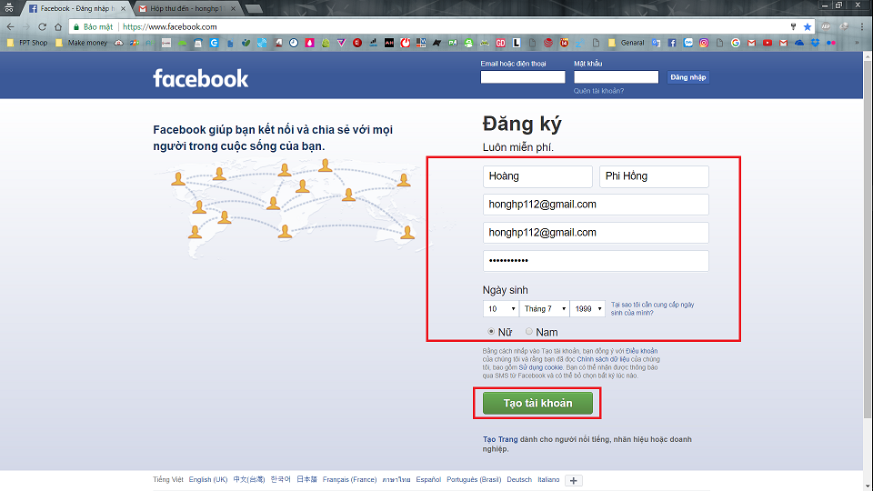 Hướng dẫn tạo tài khoản Facebook 2017 Hướng dẫn tạo tài khoản Facebook 2017
