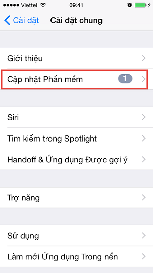 chặn cập nhật iOS