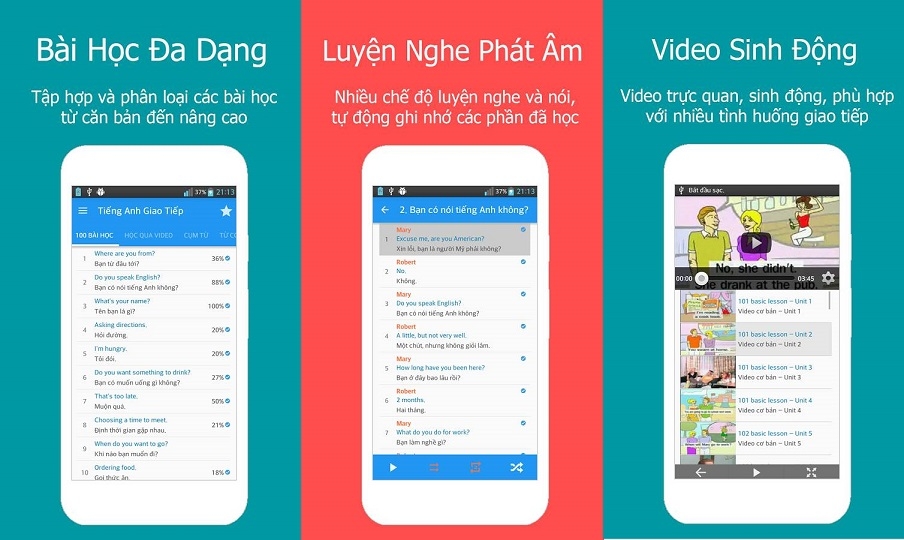 Tải về phần mềm học tiếng Anh trên điện thoại