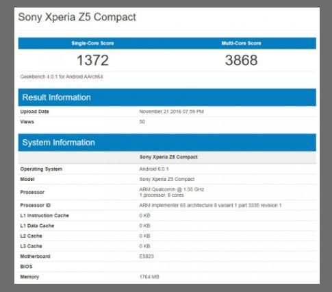 Xperia ZG Compact bỗng dưng xuất hiện trên Geekbench, sẵn sàng ra mắt?