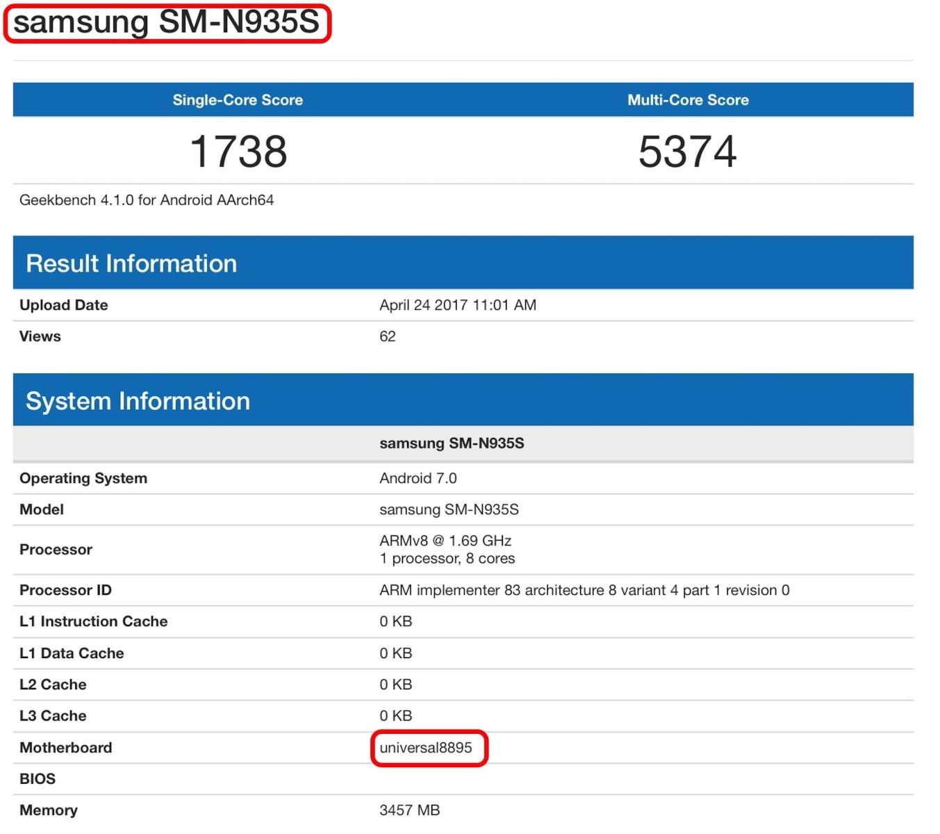 Galaxy Note 7 tân trang bất ngờ xuất hiện với chip Snapdragon 8895 như Galaxy S8 Galaxy Note 7 tân trang bất ngờ xuất hiện với chip Snapdragon 8895 như Galaxy S8