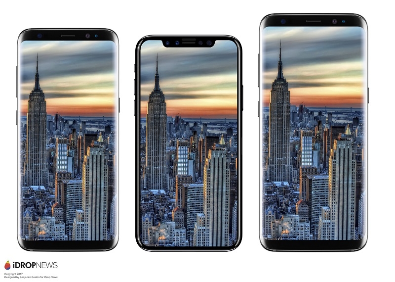 Kích thước iPhone 8 thế nào khi đặt cạnh các smartphone cao cấp khác?