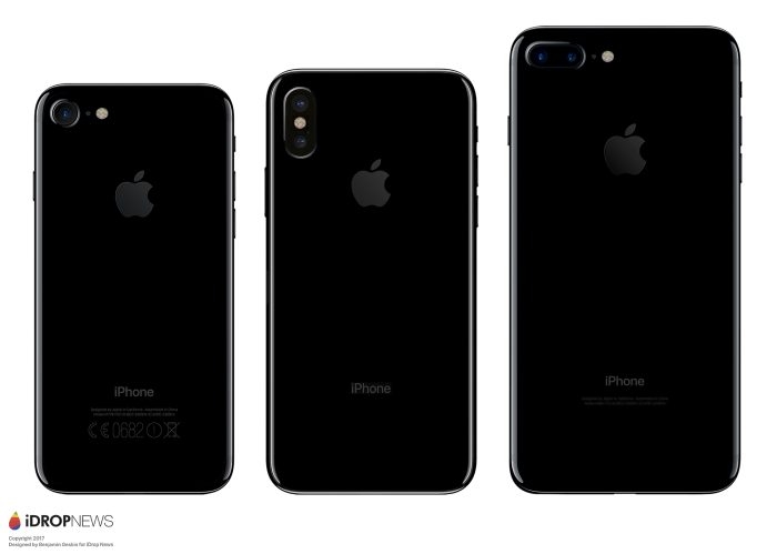 iPhone 8 với thiết kế cực cuốn hút được đặt cạnh Galaxy S8 và S8 Plus